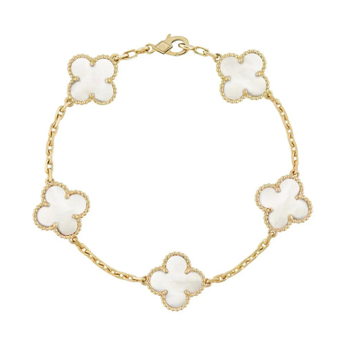 Amber Bracelet - Gold / White