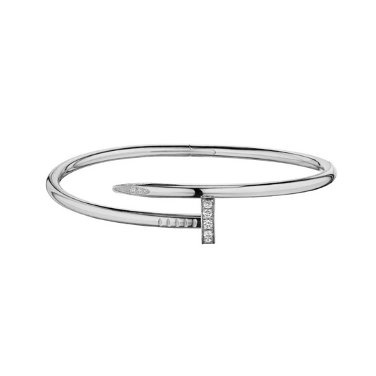 Nail Cuff - Silver / Diamond